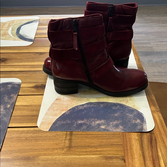 Miz Mooz Skye Ruby Red Moto Boots - Picture 4 of 7
